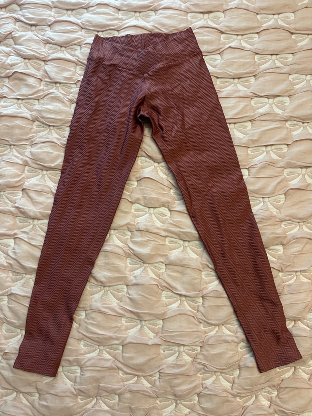 High-Waist Textured Wine Leggings for Women
